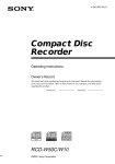 Sony RCD-W50C/W10 User's Manual