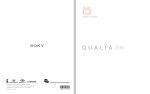 Sony Qualia 006 User's Manual