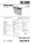 Sony MZ-E800 User's Manual