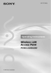 Sony PCWA-A100 User's Manual