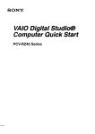 Sony PCV-RZ40C Quick Start Manual