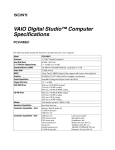 Sony PCV-RX651 Specifications
