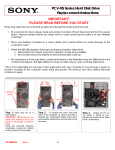 Sony PCV-RS100 Replacement Instructions