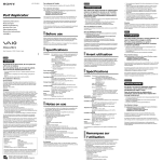 Sony PCGA-PRV1 Operating Instructions