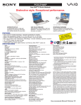 Sony PCG-Z1WAP Marketing Specifications