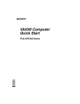Sony PCG-GRT230 Quick Start Manual