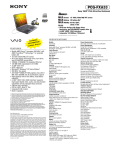 Sony PCG-FXA33 Marketing Specifications