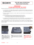 Sony PCG-FRV23 Replacement Instructions