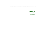 Sony P910a User's Manual