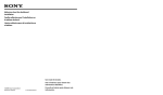 Sony NV-U74T Installation/Connections Manual