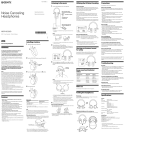 Sony MDR-NC200D User's Manual