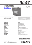 Sony MX-E501 User's Manual