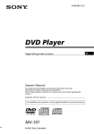 Sony MV-101 User's Manual