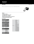 Sony MPK-WEB Marketing Specifications