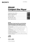 Sony Model CDX-L280 User's Manual
