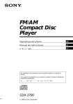 Sony Model CDX-3700 User's Manual