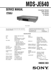 Sony MDS-JE640 User's Manual