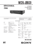 Sony MDS-JB920 User's Manual