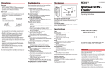 Sony Microcassette-corder M-427C User's Manual