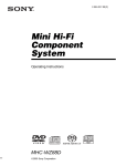 Sony MHC-WZ88D User's Manual