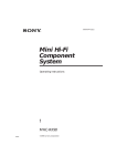 Sony MHC-RX90 User's Manual