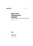 Sony MHC-RX80 User's Manual