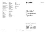 Sony MHC-GZR5D User's Manual