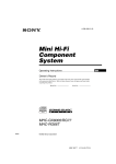 Sony MHC-GX8000 User's Manual
