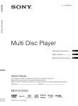 Sony MEX-DV2200 User's Manual