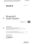Sony MEX-BT2700 User's Manual