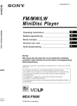 Sony MDX-F5800 User's Manual