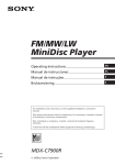 Sony MDX-C7900R User's Manual
