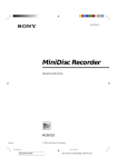 Sony MDS-E52 User's Manual