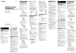 Sony MDR-RF6000 User's Manual