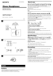 Sony MDR-EX56LP User's Manual