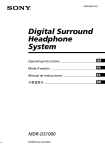 Sony MDR-DS1000 User's Manual