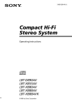 Sony LBT-D890AV User's Manual