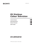 Sony KV-29FX201D User's Manual