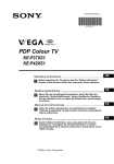 Sony KE-P37XS1 User's Manual