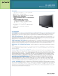 Sony KDL-W6W3000 User's Manual