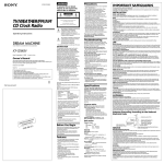 Sony ICF-CD863V Operating Instructions