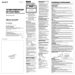 Sony ICF-CD853V Operating Instructions