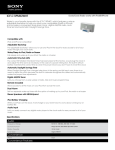 Sony ICF-C1iPMK2WHT Marketing Specifications