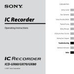 Sony ICD-UX60 User's Manual