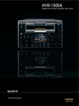 Sony HVR-1500A User's Manual