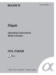 Sony HVL-F36AMKIT Operating Instructions
