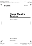 Sony HTSS1000P. User's Manual