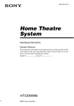 Sony HT-DDW99 User's Manual