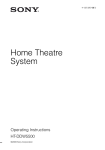 Sony HT-DDW5500 User's Manual