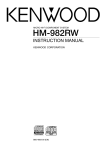 Sony HM-982RW User's Manual